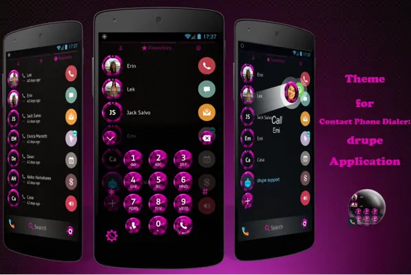 Shading Pink Dialer Theme android App screenshot 5